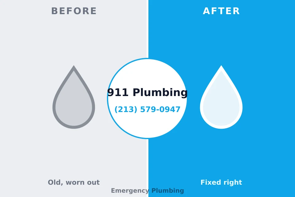 Before and after: plumbing repair Winchester, OH
